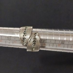 Sarah Coventry Open Work Filigree Wrapped Adjustable Silver Ring